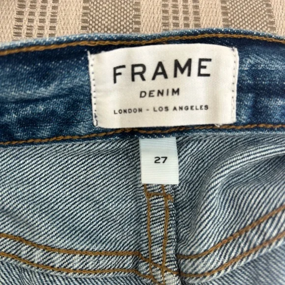 FRAME Denim Mini Jean Skirt Size 27 - Picture 5 of 6